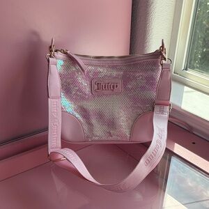 Juicy Couture Light Pink Sequin Crossbody Bag